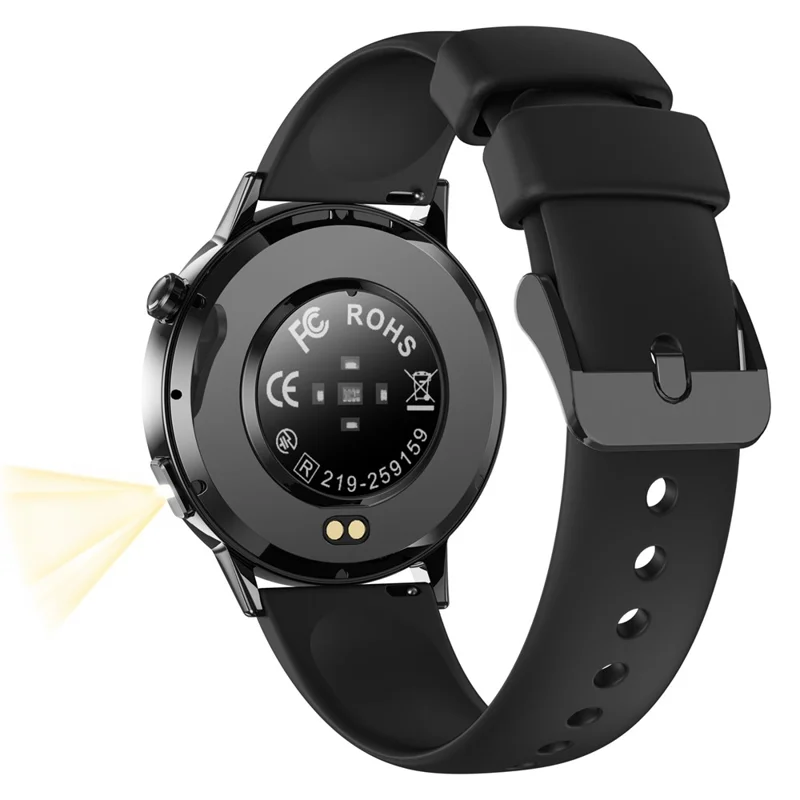 G34 1.32 Inch AMOLED Screen Smart Watch Health Monitor Bluetooth-Compatible Call Fitness Tracker Watch - Black