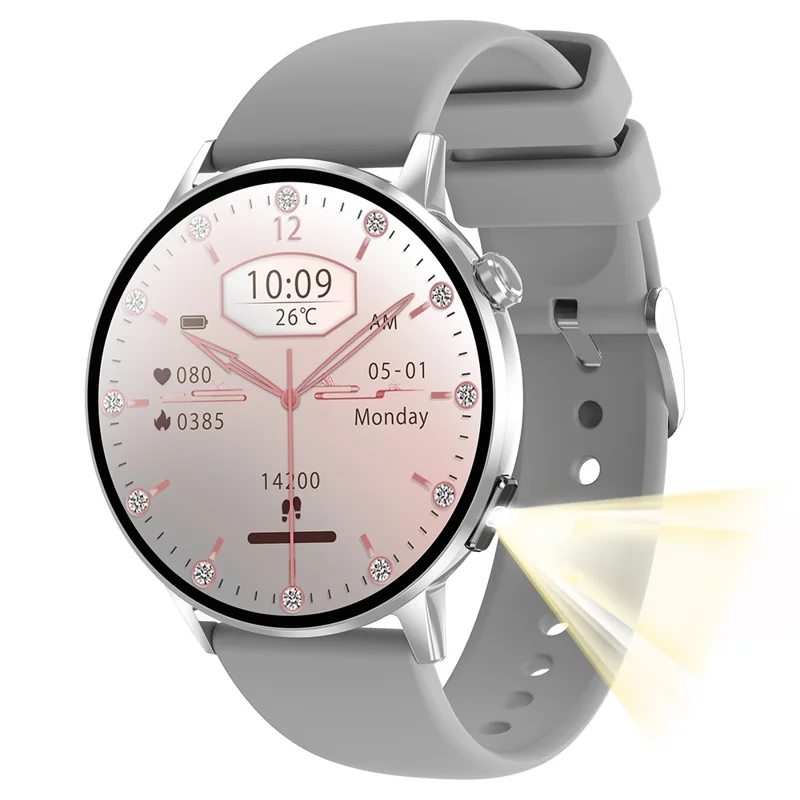 G34 1.32 Inch AMOLED Screen Smart Watch Health Monitor Bluetooth-Compatible Call Fitness Tracker Watch - Grey