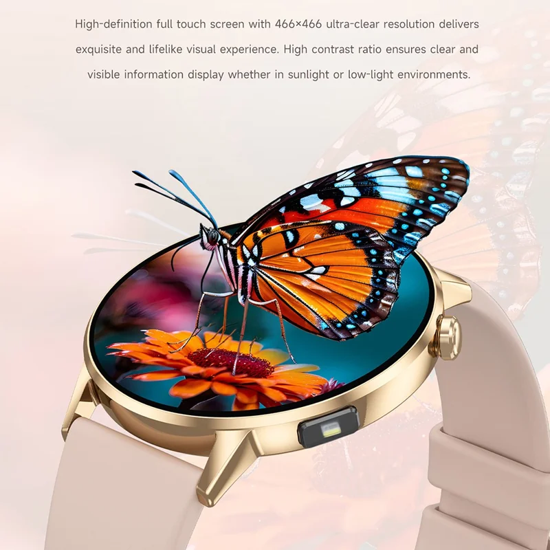 G34 1.32 Inch AMOLED Screen Smart Watch Health Monitor Bluetooth-Compatible Call Fitness Tracker Watch - Grey