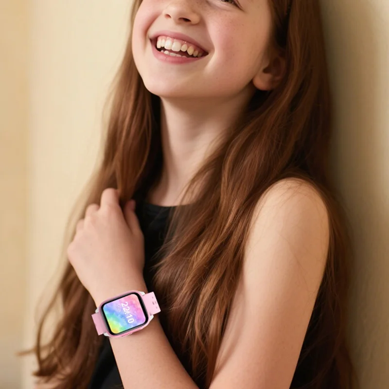 W97 Kinder Lern-Smartwatch Fitness-Tracker mit über 100 Sportmodi - Schwarz