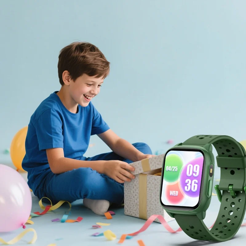 W97 Kinder Lern-Smartwatch Fitness-Tracker mit über 100 Sportmodi - Schwarz