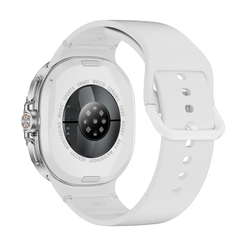 HD8C Smartwatch con Ghiera Rotante, Custodia in Metallo, Impermeabile 3ATM, Tracker Fitness con Pagamento WeChat - Bianco