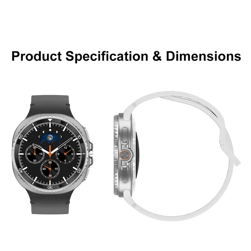 HD8C Smartwatch con Ghiera Rotante, Custodia in Metallo, Impermeabile 3ATM, Tracker Fitness con Pagamento WeChat - Bianco