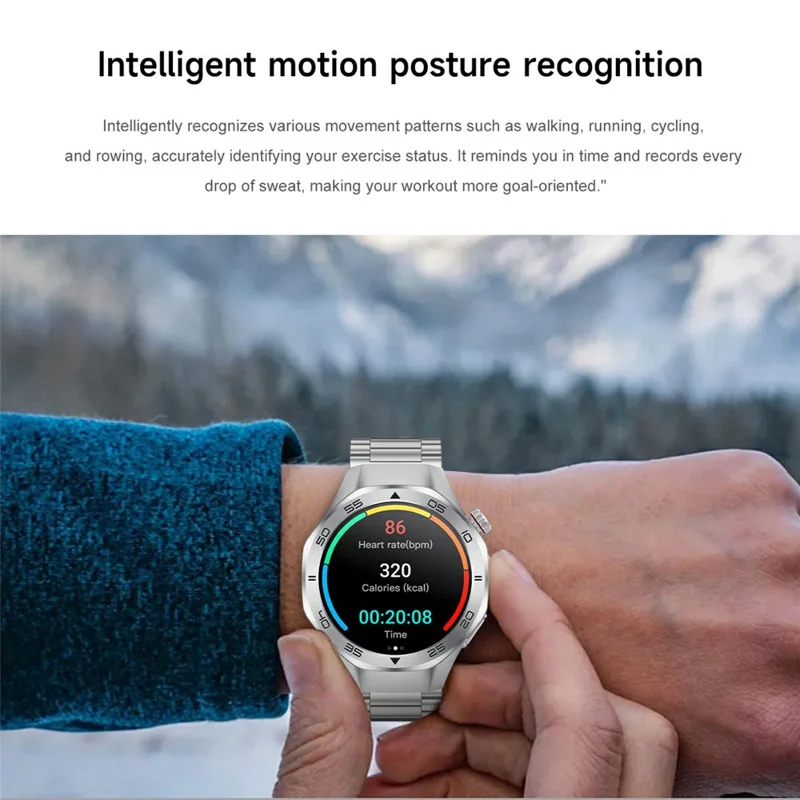 C10 Smartwatch da 1,53 pollici con GPS, Monitoraggio della Salute, Chiamate Bluetooth e Fitness - Nero