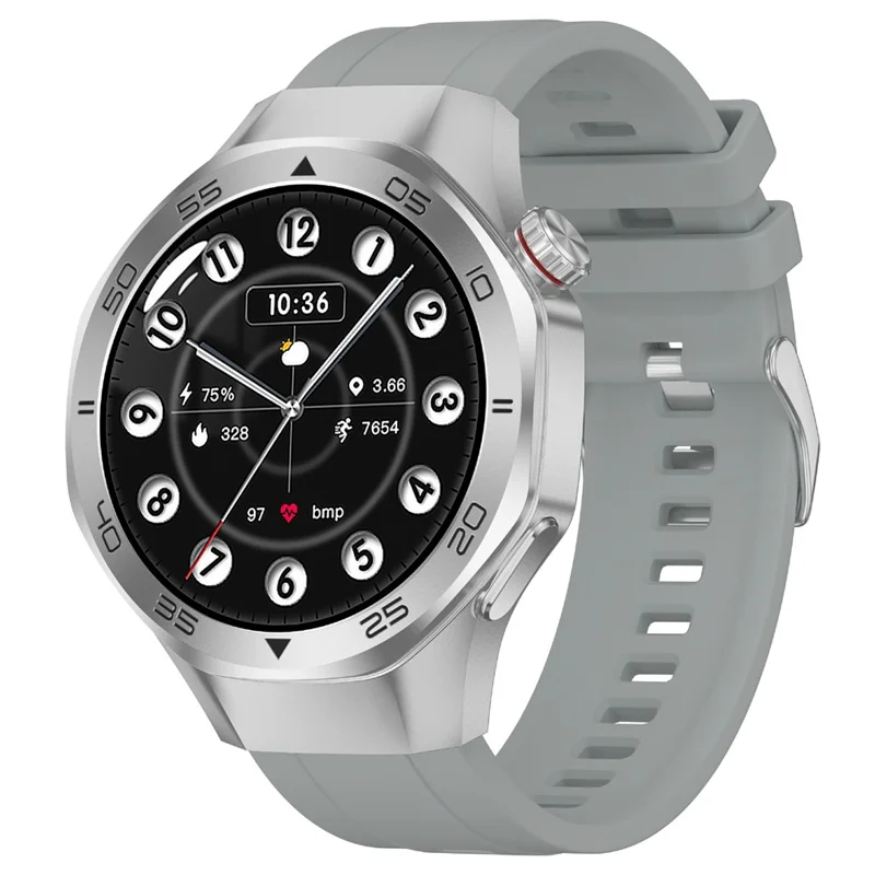 Relógio Inteligente C10 de 1,53 Polegadas com GPS, Monitoramento de Saúde, Chamadas Bluetooth e Acompanhamento de Fitness - Prata