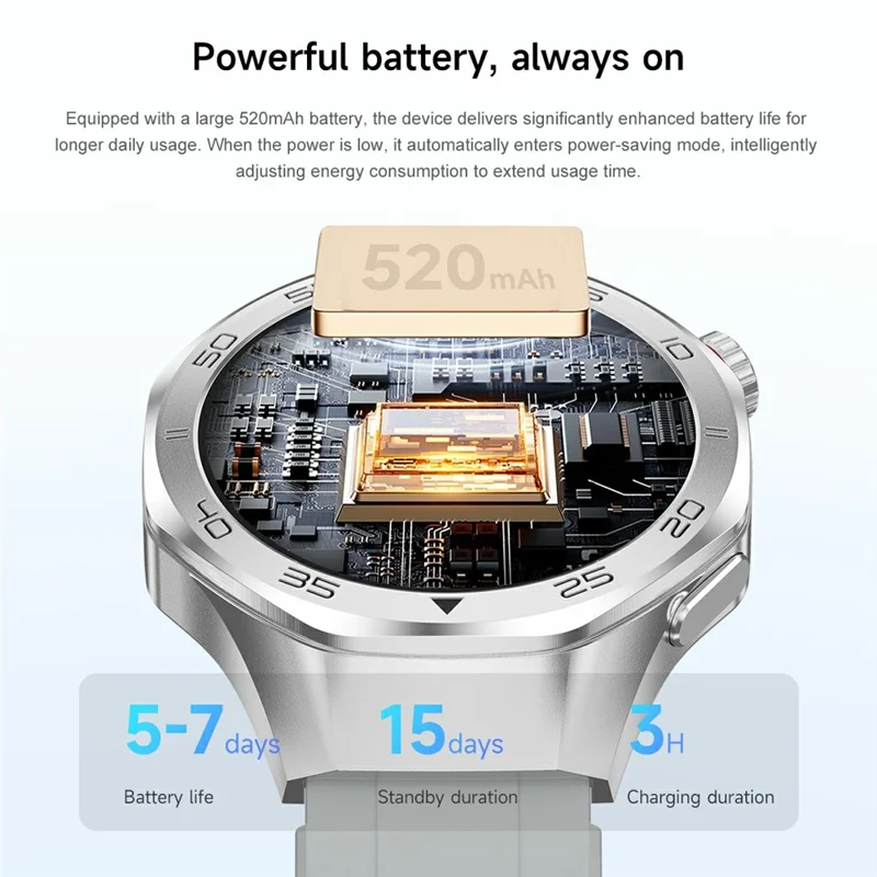 Relógio Inteligente C10 de 1,53 Polegadas com GPS, Monitoramento de Saúde, Chamadas Bluetooth e Acompanhamento de Fitness - Prata