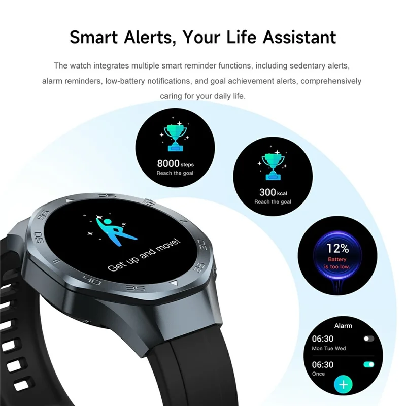 Relógio Inteligente C10 de 1,53 Polegadas com GPS, Monitoramento de Saúde, Chamadas Bluetooth e Acompanhamento de Fitness - Prata