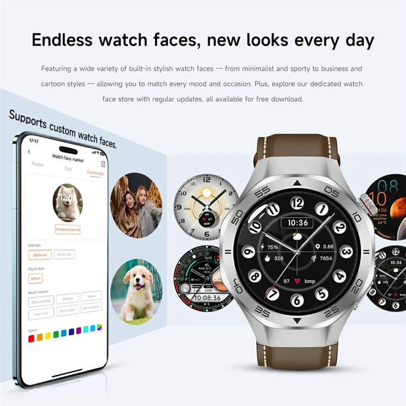 Relógio Inteligente C10 de 1,53 Polegadas com GPS, Monitoramento de Saúde, Chamadas Bluetooth e Acompanhamento de Fitness - Prata