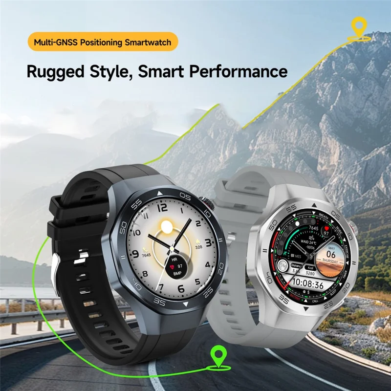 Relógio Inteligente C10 de 1,53 Polegadas com GPS, Monitoramento de Saúde, Chamadas Bluetooth e Acompanhamento de Fitness - Prata