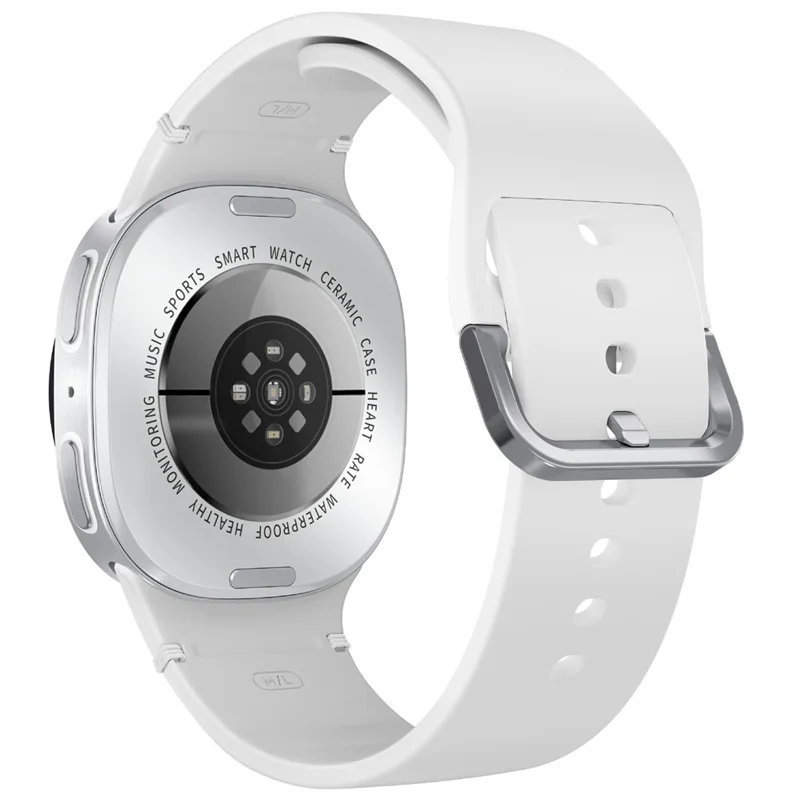 Smartwatch con schermo rotondo HD8mini Bluetooth compatibile per chiamate, Fitness Tracker e Monitoraggio della Salute - Bianco