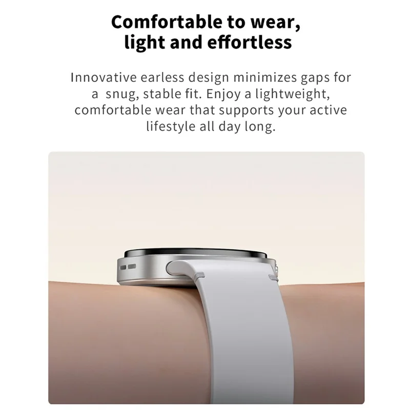 Smartwatch de Tela Redonda de 1,46 Polegadas HD8 Compatível com Bluetooth, Monitor de Frequência Cardíaca, Relógio Esportivo - Branco