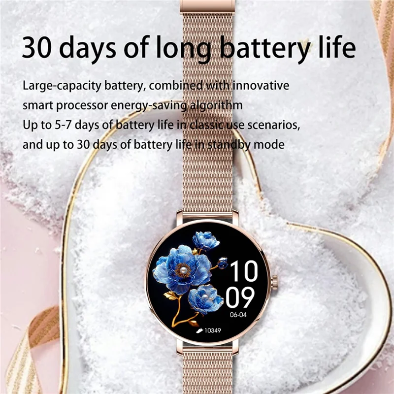 Smartwatch NX21 para Monitoramento de Saúde Compatível com Bluetooth Rastreador de Fitness com Pulseira Dupla - Dourado