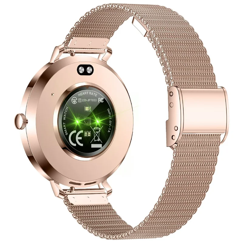 Smartwatch NX21 para Monitoramento de Saúde Compatível com Bluetooth Rastreador de Fitness com Pulseira Dupla - Dourado