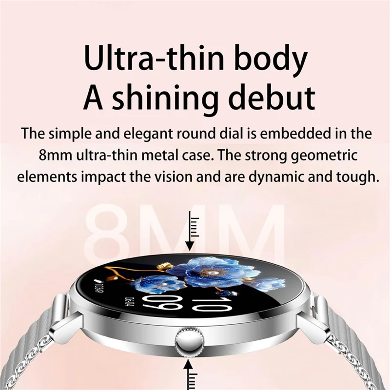 Smartwatch NX21 para Monitoramento de Saúde Compatível com Bluetooth Rastreador de Fitness com Pulseira Dupla - Dourado