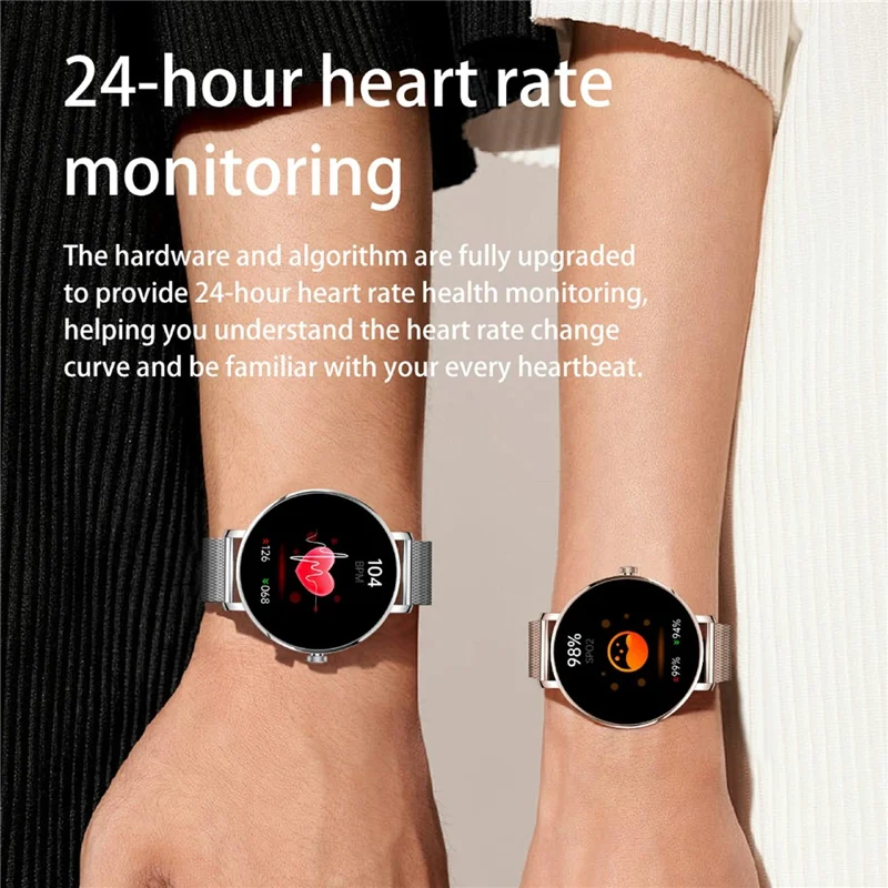 Smartwatch NX21 para Monitoramento de Saúde Compatível com Bluetooth Rastreador de Fitness com Pulseira Dupla - Dourado