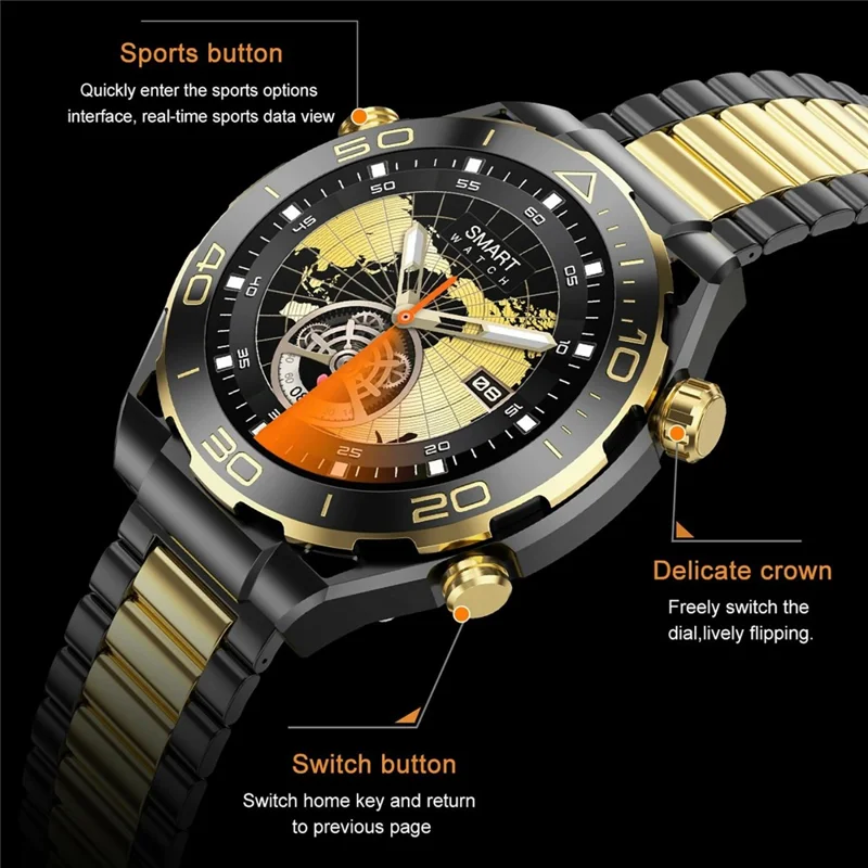 Z91 ProMax Smart Watch 1.52 Inch Display Bluetooth-Compatible Sport Watch with Sleep / Heart Rate Monitoring / Pedometer