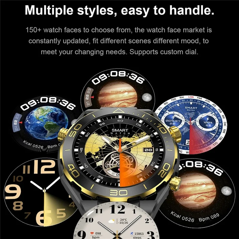 Z91 ProMax Smart Watch 1.52 Inch Display Bluetooth-Compatible Sport Watch with Sleep / Heart Rate Monitoring / Pedometer