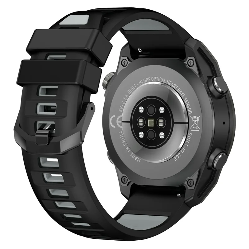 HD300pro 1,43 inch AMOLED scherm Smart Sport Horloge Fitness Tracker met 5 Satelliet Positionering Offline Kaart Navigatie - Zwart