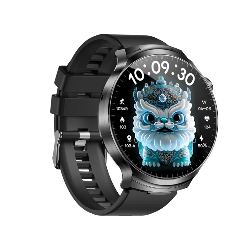 T100 Health Monitoring Bluetooth-compatible Call Sports Wristwatch 2 in 1 TWS Earbuds Smart Watch - Black