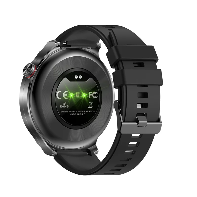 T100 Health Monitoring Bluetooth-compatible Call Sports Wristwatch 2 in 1 TWS Earbuds Smart Watch - Black