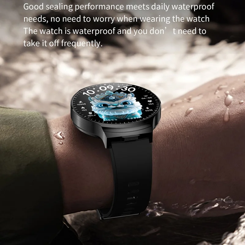 T100 Health Monitoring Bluetooth-compatible Call Sports Wristwatch 2 in 1 TWS Earbuds Smart Watch - Black