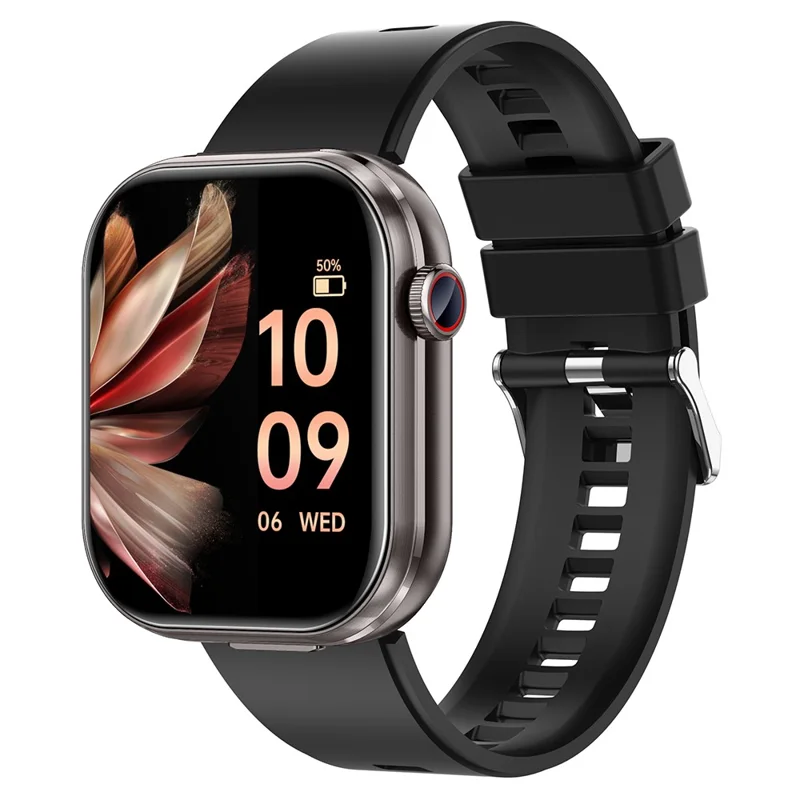 T99 Smart Watch 2 in 1 TWS Earbuds Bluetooth-compatible Call Heart Rate Blood Pressure Monitor Wristwatch - Black