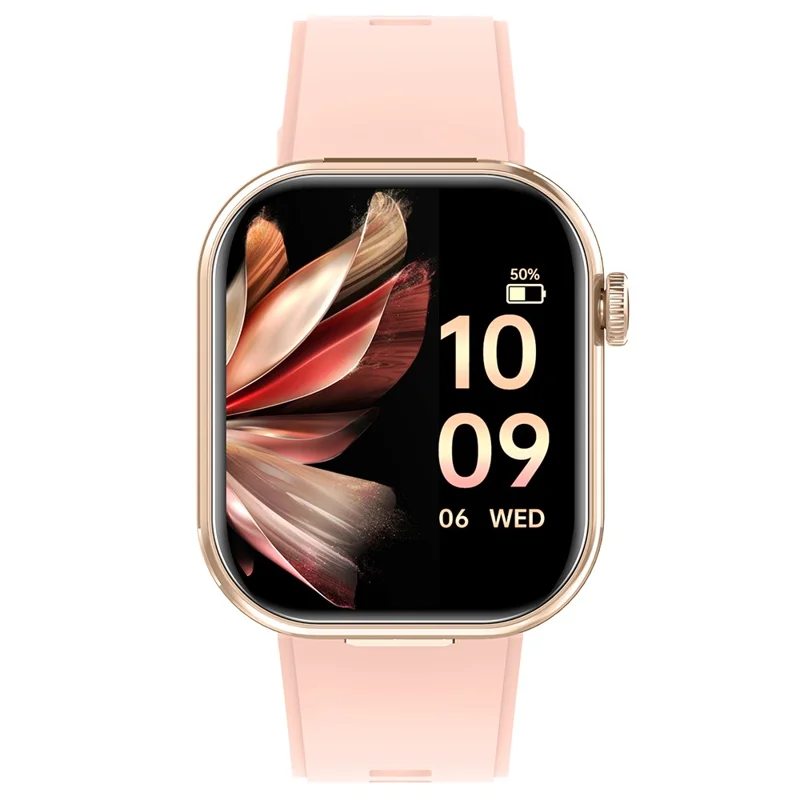 T99 Smart Watch 2 in 1 TWS Earbuds Bluetooth-compatible Call Heart Rate Blood Pressure Monitor Wristwatch - Gold+Pink