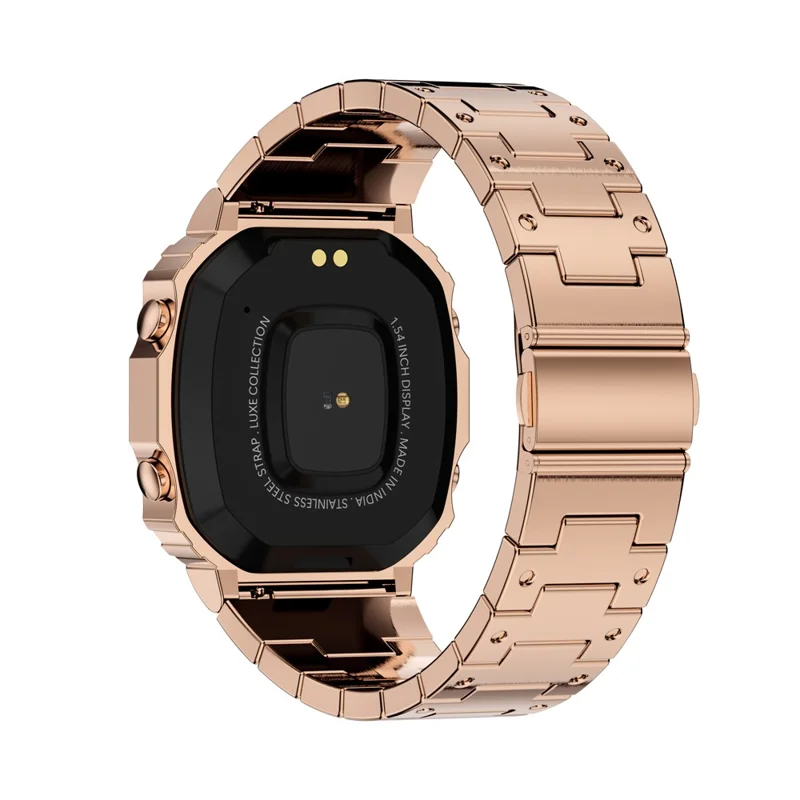 AW39 1.54 Inch Touch Screen Smart Watch Health Monitoring Bluetooth-compatible Call Fitness Tracker - Rose Gold