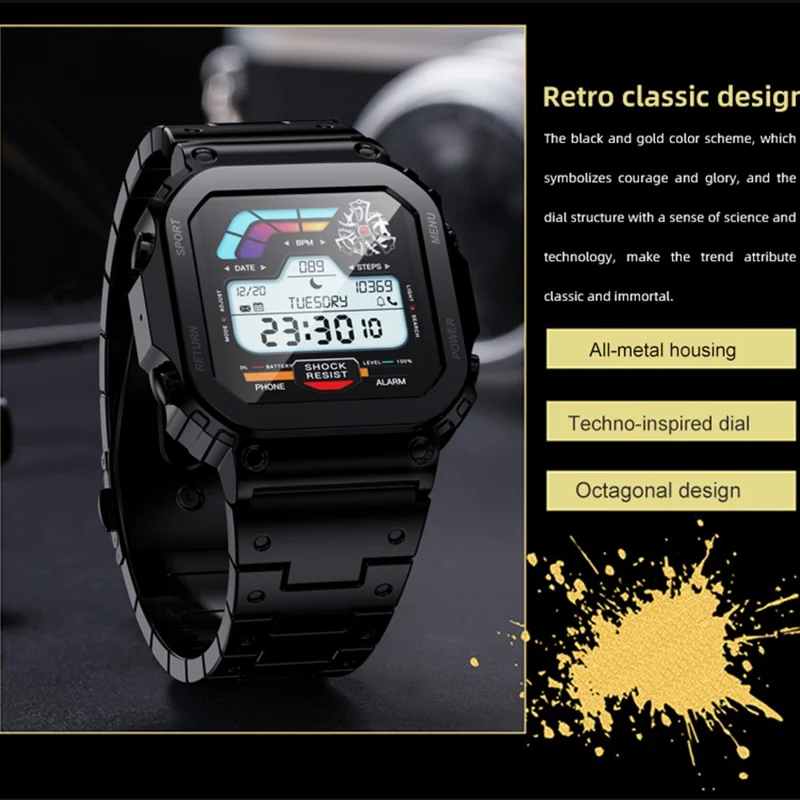 AW39 1.54 Inch Touch Screen Smart Watch Health Monitoring Bluetooth-compatible Call Fitness Tracker - Rose Gold