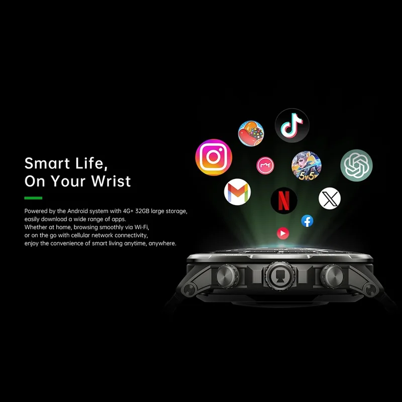 BLACK SHARK X Pro Smartwatch 1,75 inch AMOLED-display Fitnesswatch IP6X Waterdicht