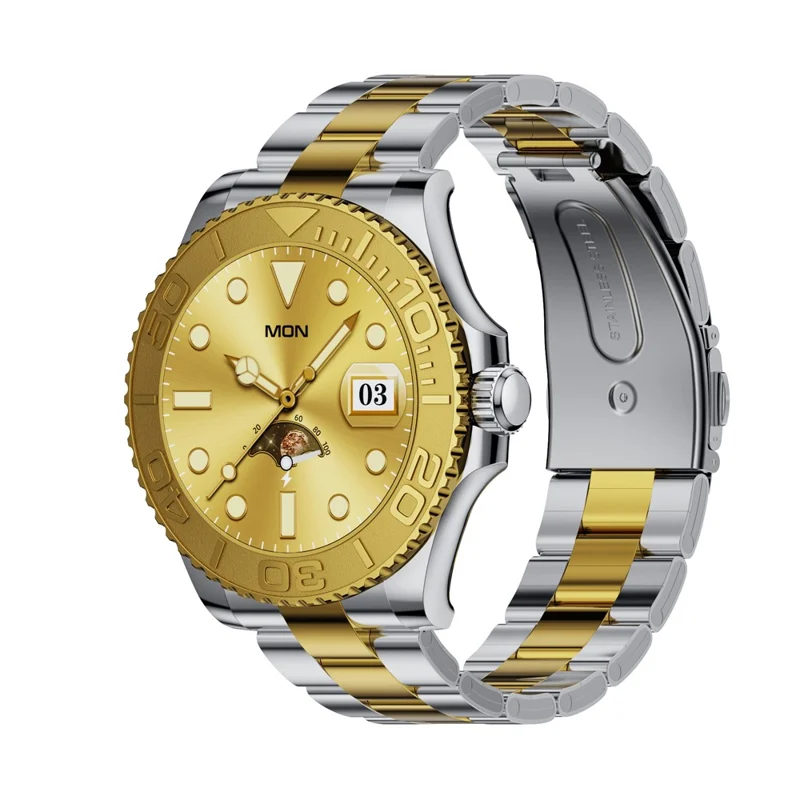 AW46 1.32 Inch AMOLED HD Screen Smart Watch Bluetooth-compatible Call Health Monitoring Fitness Tracker - Gold