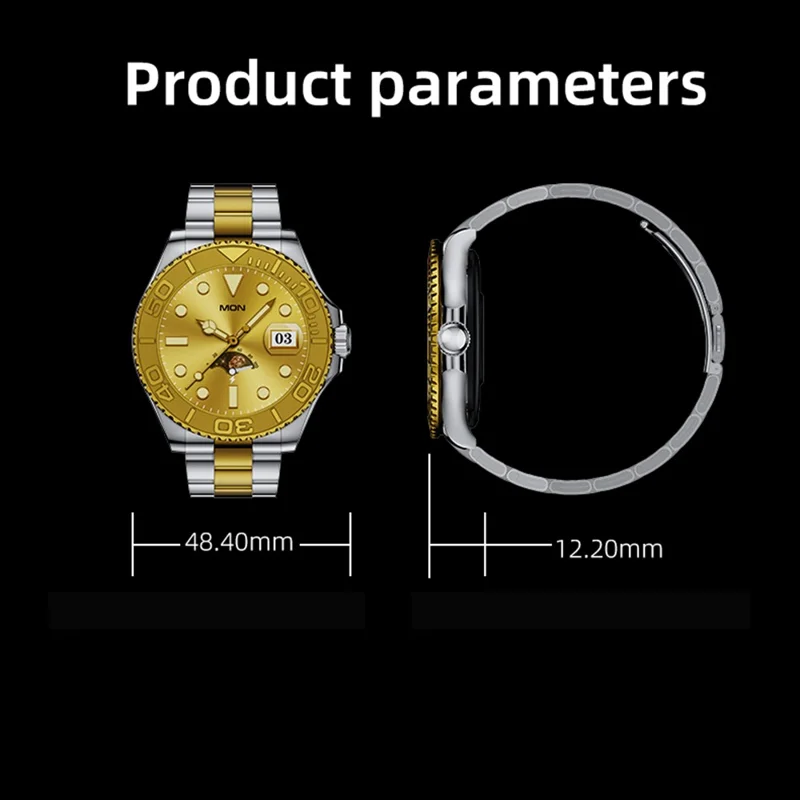 AW46 1.32 Inch AMOLED HD Screen Smart Watch Bluetooth-compatible Call Health Monitoring Fitness Tracker - Gold