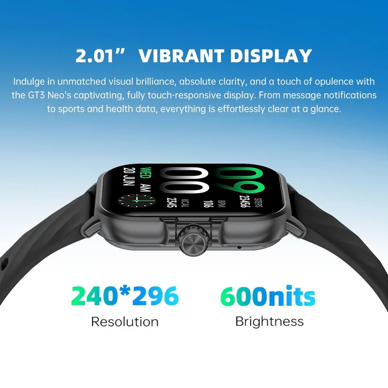 BLACK SHARK GT3 Neo Смарт-часы 2.01 дюйма Электронный браслет со спортивными режимами, мониторингом здоровья - Серебристый