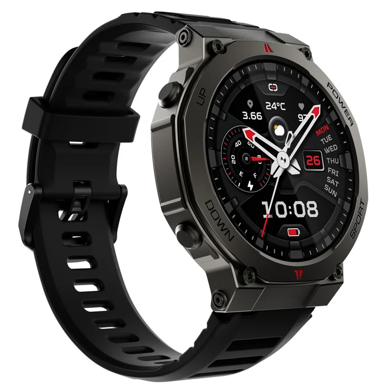 BLACK SHARK GS3 Ultra 1,43 Zoll AMOLED-Bildschirm Smartwatch 160+ Sportmodi Gesundheitsüberwachung Armbanduhr (Overseas Version) - Schwarz