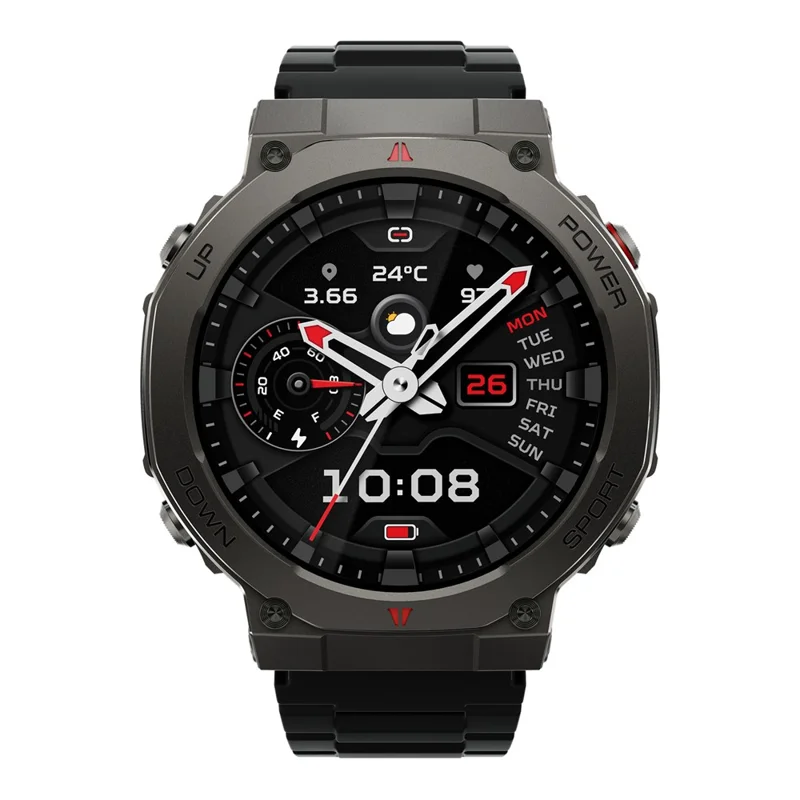 BLACK SHARK GS3 Ultra 1,43 Zoll AMOLED-Bildschirm Smartwatch 160+ Sportmodi Gesundheitsüberwachung Armbanduhr (Overseas Version) - Schwarz