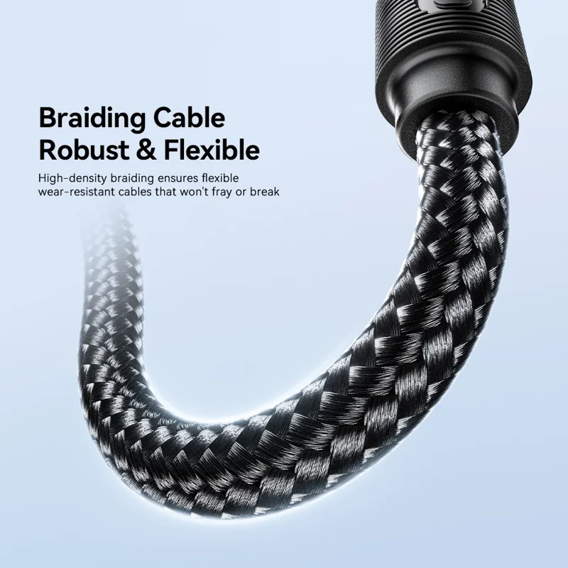 ESSAGER 2m HD Son Câble Tressé Adaptateur Audio 3.5mm Mâle à 6.5mm Mâle avec Connecteur Plaqué Or - Gris