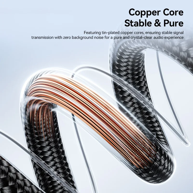 ESSAGER 5m Câble audio tressé HD Son 3,5 mm Mâle vers 6,5 mm Mâle Adaptateur avec connecteur plaqué or - Gris