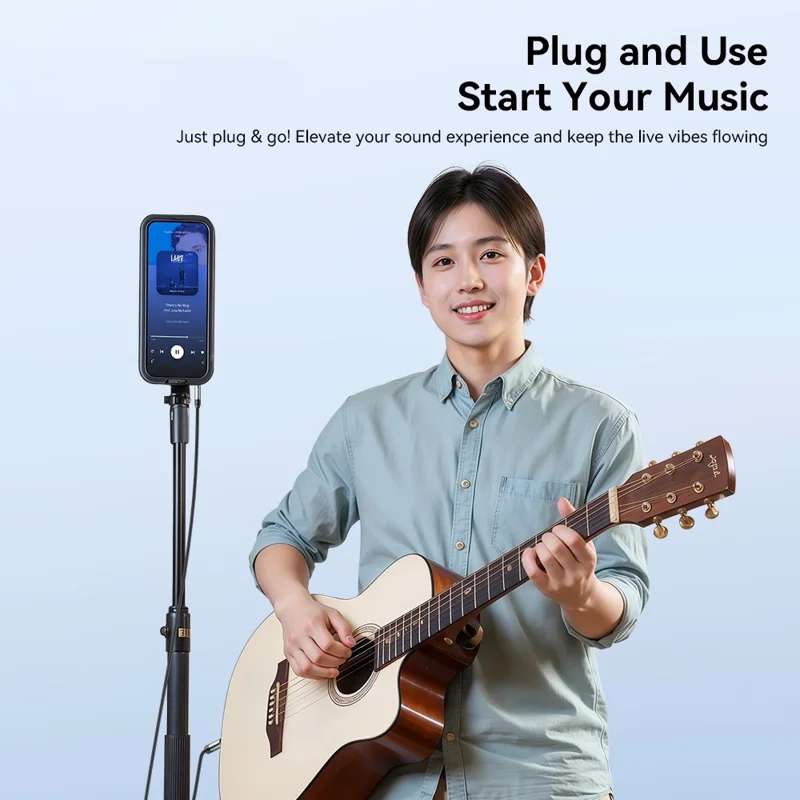 ESSAGER 5m Câble audio tressé HD Son 3,5 mm Mâle vers 6,5 mm Mâle Adaptateur avec connecteur plaqué or - Gris