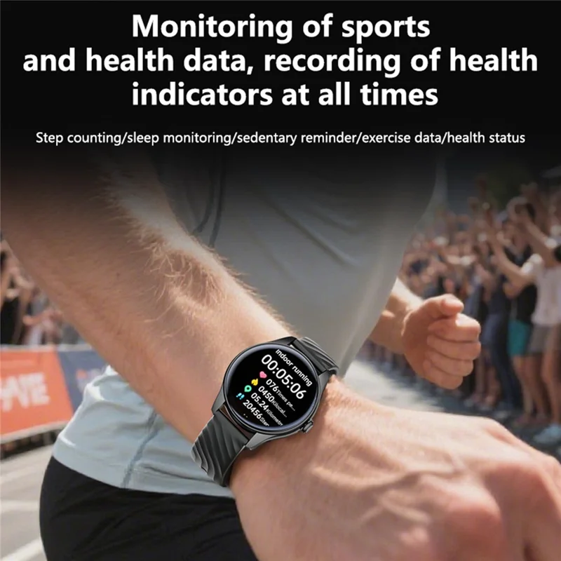 YESIDO IO43 Smart Watch 1.53 Inch HD Display Health Tracker with Heart Rate Monitor  /  Call Function  /  Music Control