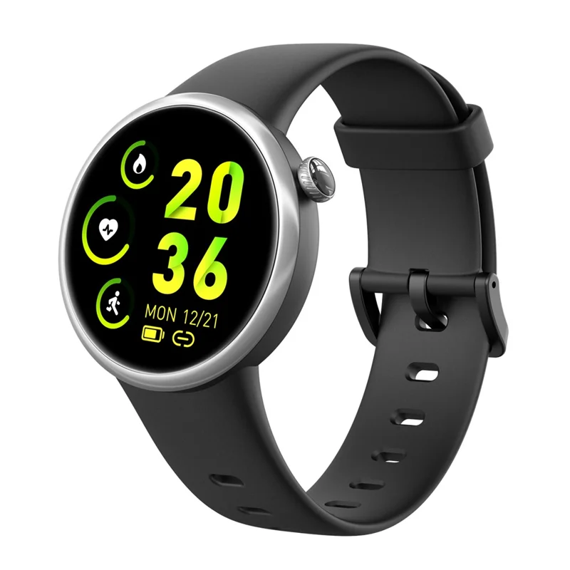 H39L For Kids Smart Watch 1.09 Inch Round AMOLED Screen Customizable UI Heart Rate Sleep Health Monitor - Black