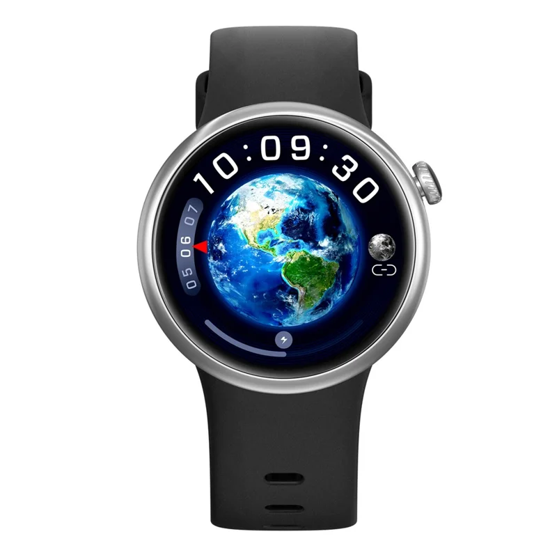 H39L For Kids Smart Watch 1.09 Inch Round AMOLED Screen Customizable UI Heart Rate Sleep Health Monitor - Black