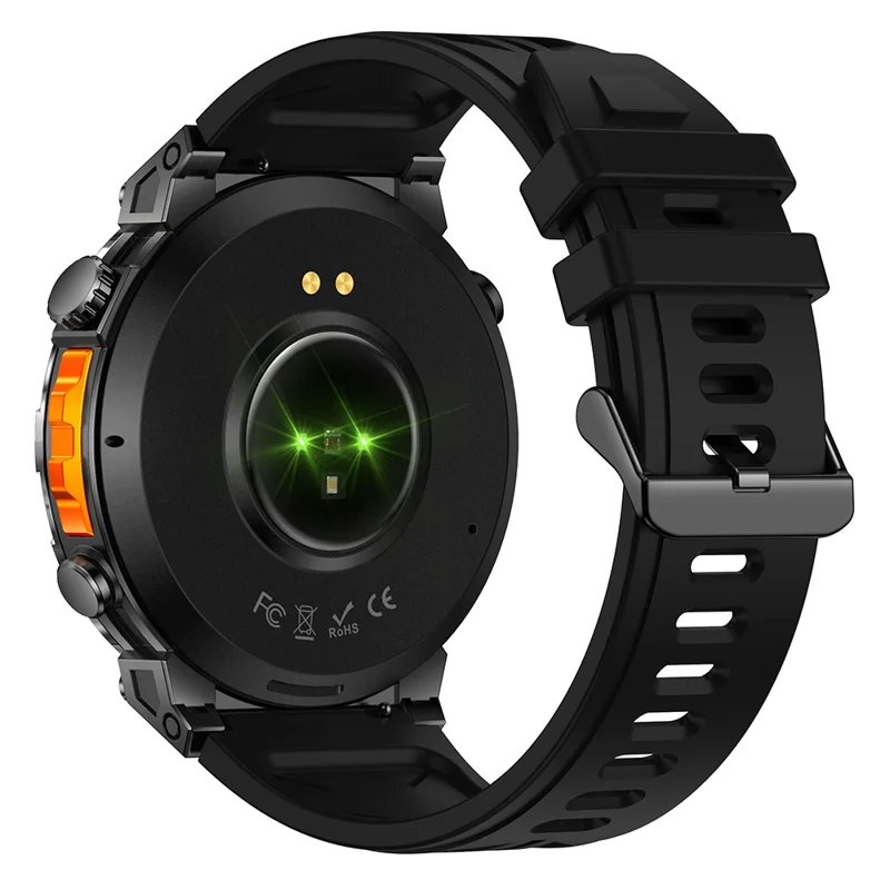 KC93 Smartwatch GPS-positionering ChatGPT Sport Hjertefrekvens Multifunktions Sundhedsmonitorering Bærbar Ur - Sort Rem