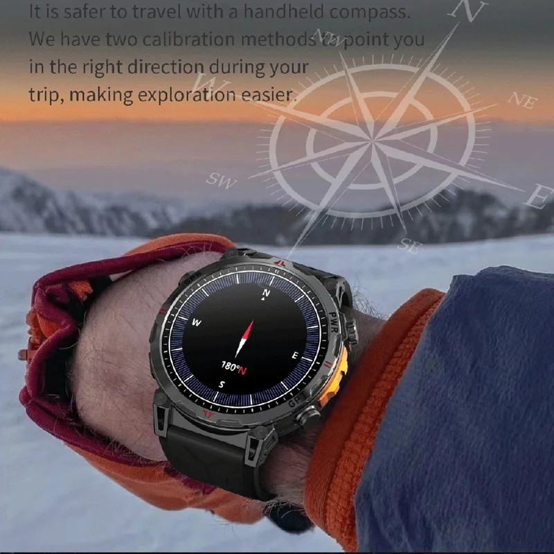 KC93 Smartwatch GPS-positionering ChatGPT Sport Hjertefrekvens Multifunktions Sundhedsmonitorering Bærbar Ur - Sort Rem