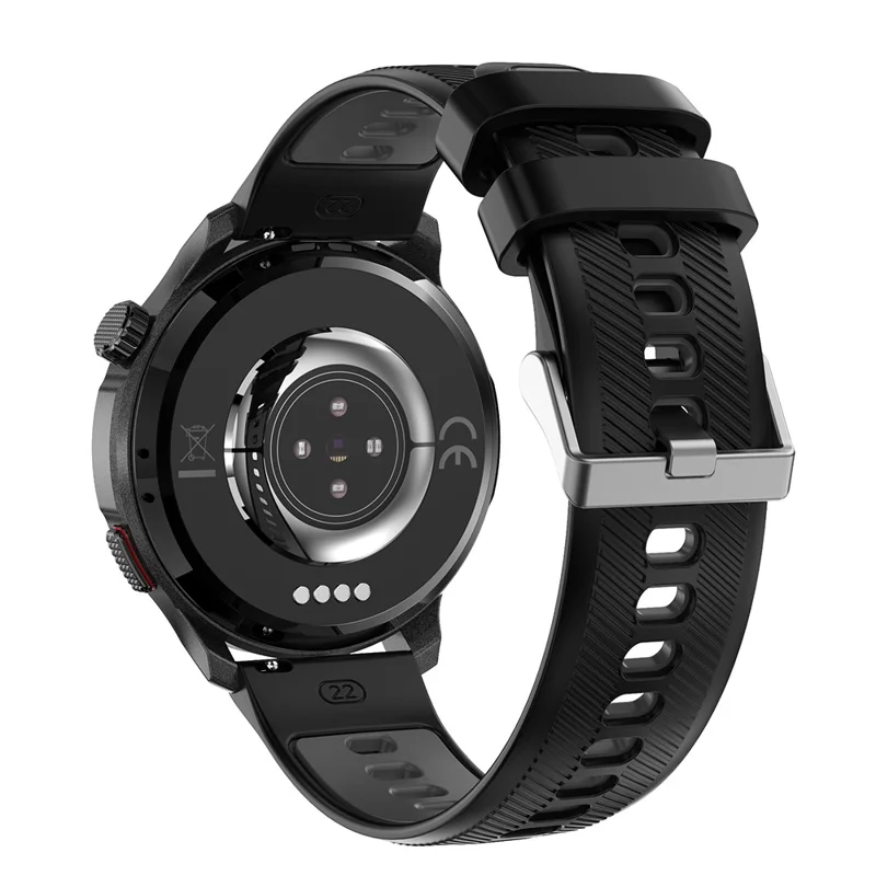 DTG6 1.43 Inch AMOLED HD Screen Smartwatch Bluetooth-compatible Call Health Monitor Wristwatch for Android  /  iOS, 4GB Memory - Black