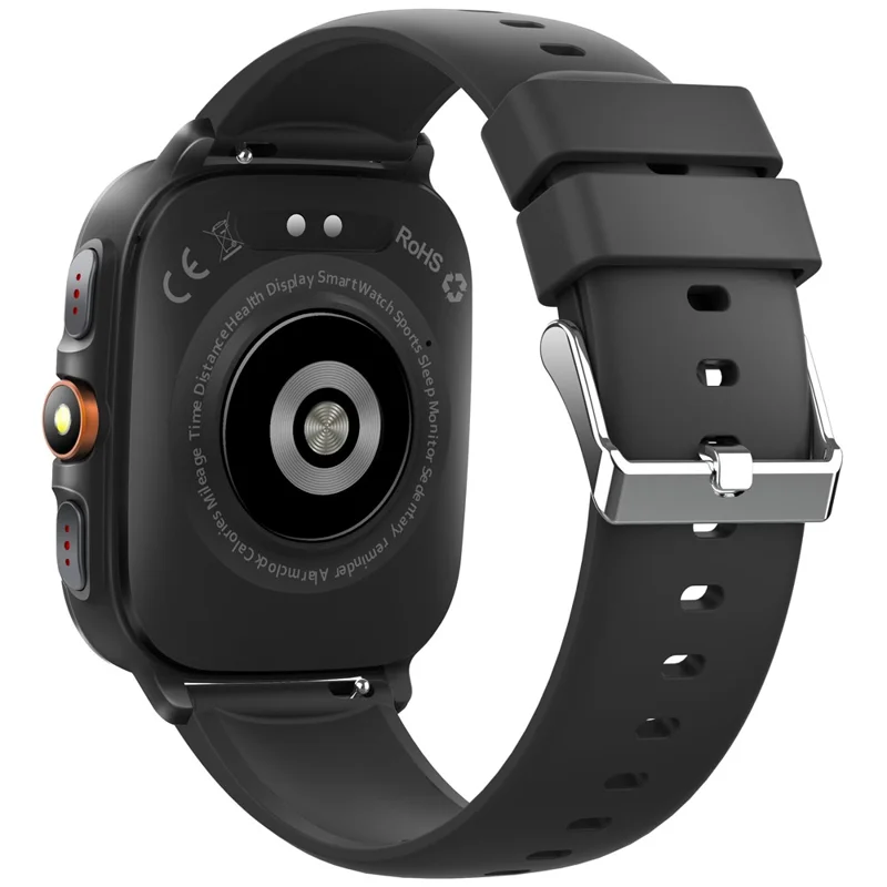 TS500 2.01 Inch IPS Screen Sports  Smartwatch Health Monitor Bluetooth-compatible Calling Wristwatch with Compass Altimeter Barometer - Black