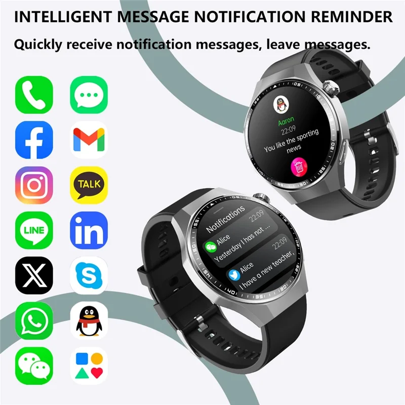 F230 Smartwatch mit BT-Anruf, EKG, Herzfrequenz, Sauerstoffsättigung, Blutdruck, wissenschaftlichem Schlafmonitoring, SOS-Alarm – Schwarzes Silikonarmband