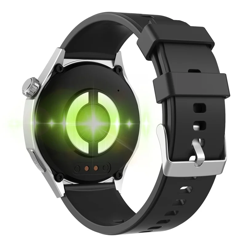 F230 Smartwatch mit BT-Anruf, EKG, Herzfrequenz, Sauerstoffsättigung, Blutdruck, wissenschaftlichem Schlafmonitoring, SOS-Alarm – Schwarzes Silikonarmband