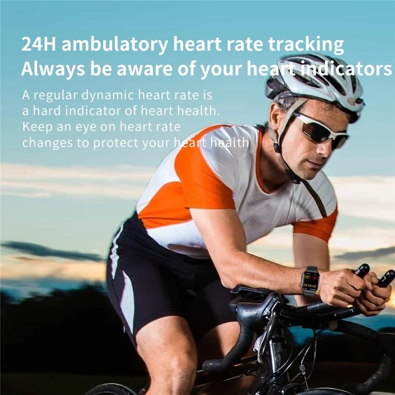 F320 Smart Watch ECG PPG Health Monitor Heart Rate Blood Pressure SOS Fall Detection Watch - Black Silicone