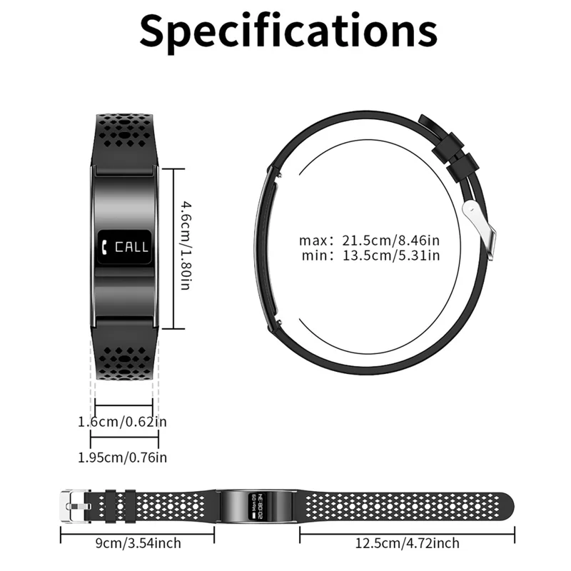 B8 2.8mm Ultra-Thin Smart Watch Bluetooth-Compatible IPX8 Waterproof Health Monitoring Sport Watch - Silver