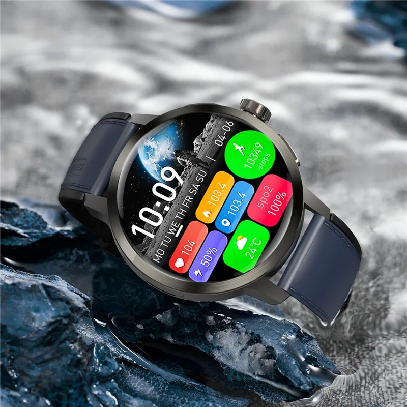 Смарт-часы UNIWA DM82, дисплей 1,82 дюйма, ОЗУ 2 ГБ, память 16 ГБ, слот для 4G SIM-карты — черные